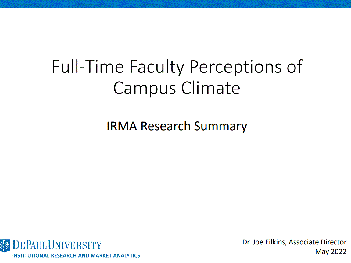 Faculty Climate Survey